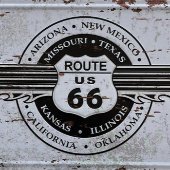 À la découverte de la Route 66 : Une plaque de décoration emblématique