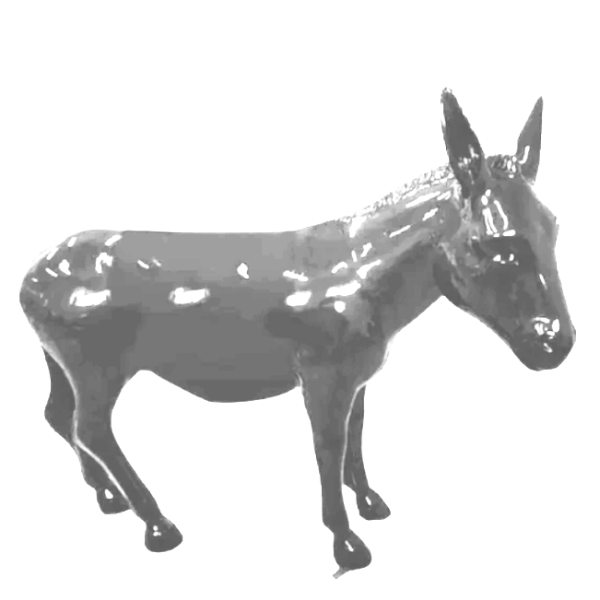 Statue Ane Animaux Resine - 160cm - Gris