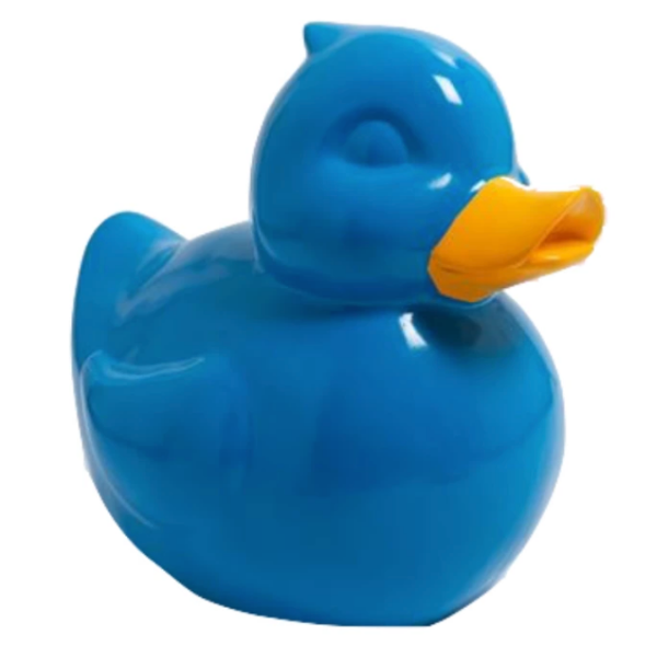 Statue Canard Animaux Resine - 65cm - Bleu Bec Jaune