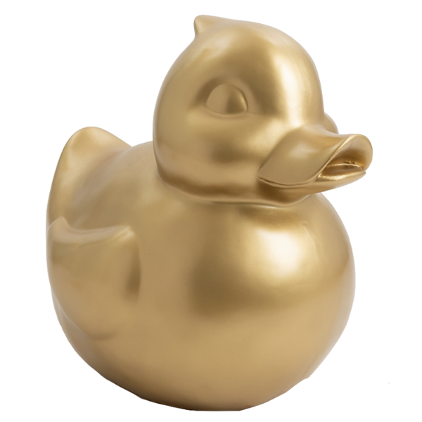 Statue Canard Animaux Resine - 65cm - Doré