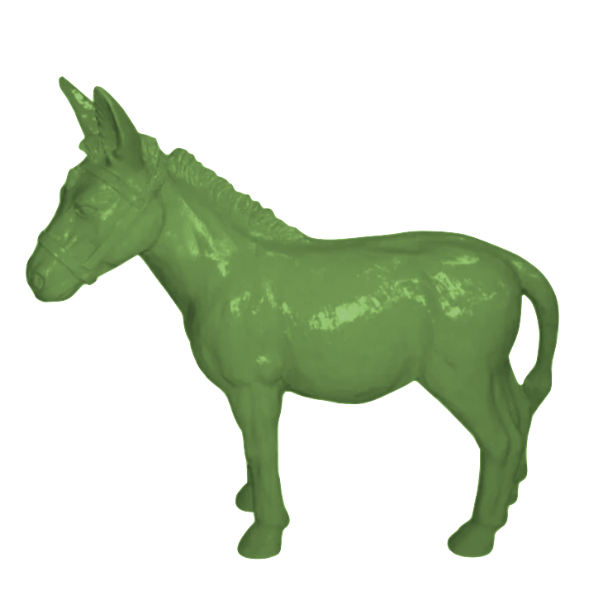 Statue Ane Animaux Resine - 95cm - Vert Kaki