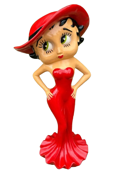 STATUE BETTY BOOP 70CM ROUGE