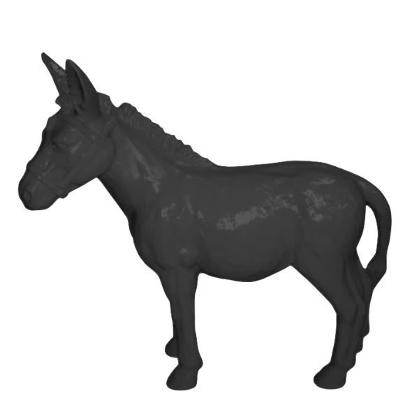 Statue Ane Animaux Resine - 95cm - Noir