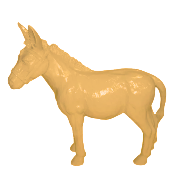 Statue Ane Animaux Resine - 95cm - Jaune