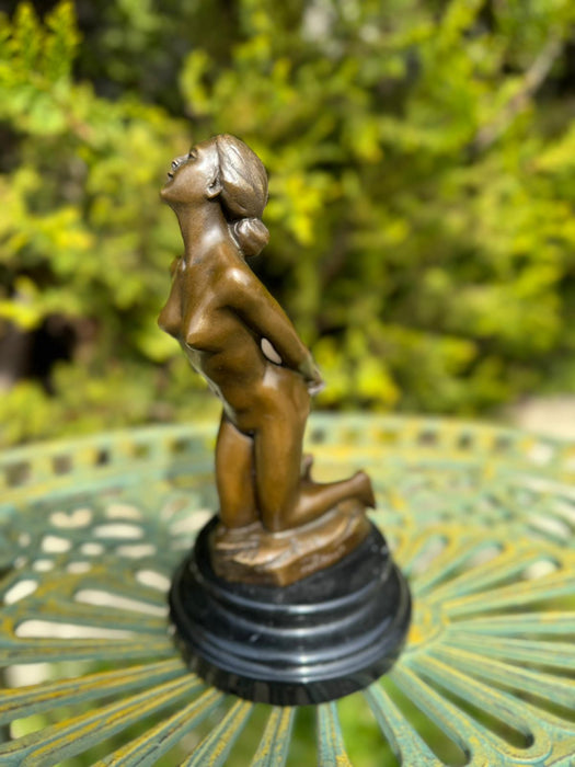 Sculpture Femme Nue Ligotée 21cm Bronze