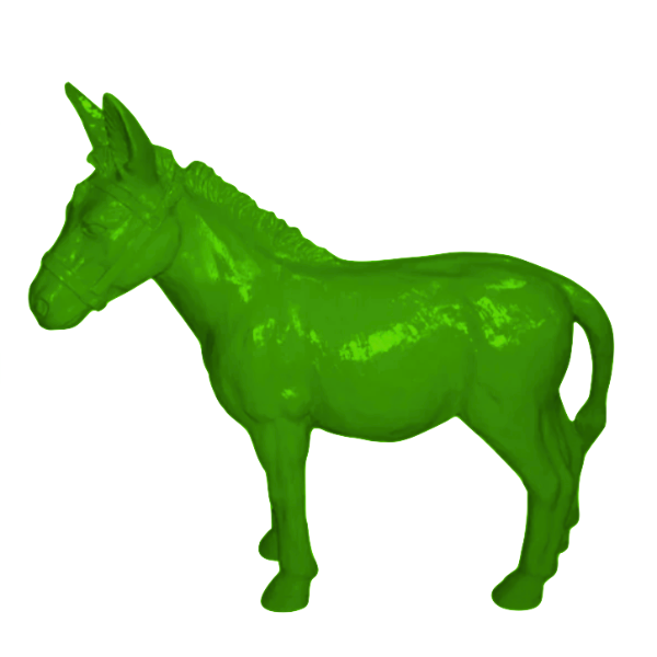 Statue Ane Animaux Resine - 95cm - Vert