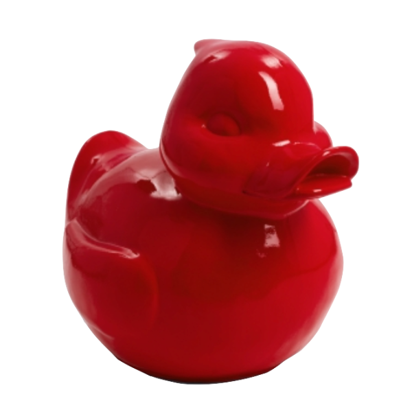 Statue Canard Animaux Resine - 45cm - Rouge