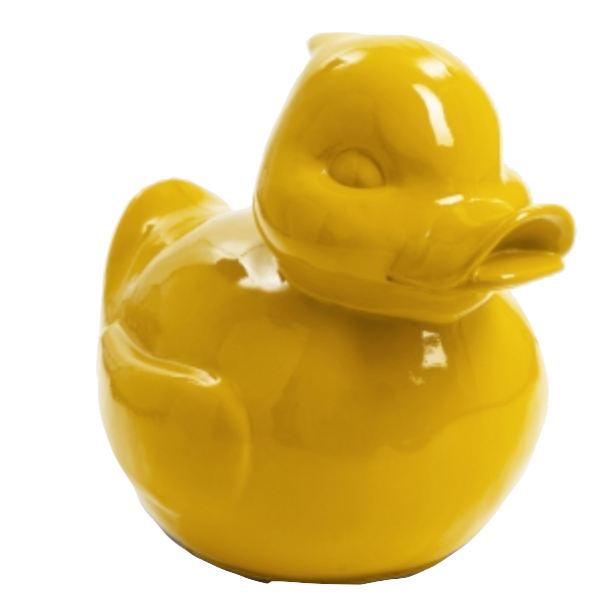 Statue Canard Animaux Resine - 45cm - Jaune