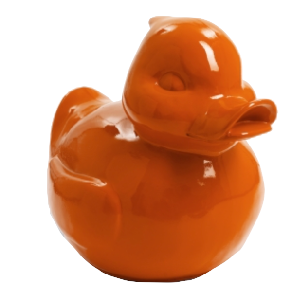 Statue Canard Animaux Resine - 45cm - Orange