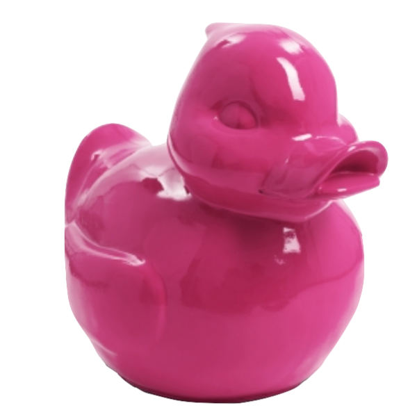 Statue Canard Animaux Resine - 65cm - Rose Fushia