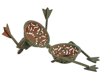 Lanterne 25cm jardin photophore grenouille