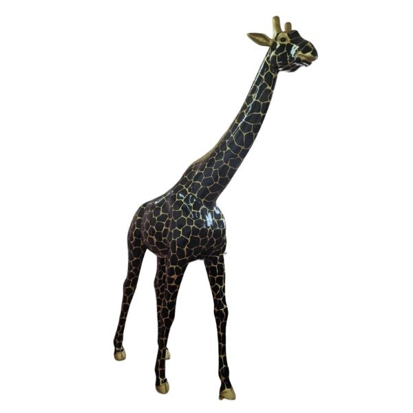 Statue Girafe Animaux Resine - 320cm - Mix Noir Doré