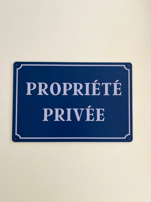 PLAQUE MÉTAL PRIOPRIETE PRIVEE 30X20 CM - PLAQUE DECORATIVE