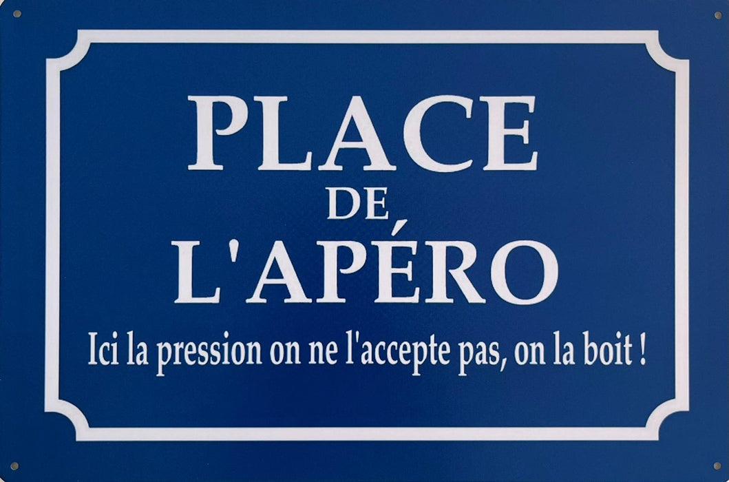 PLAQUE MÉTAL PLACE PAERO 30X20 CM - PLAQUE DECORATIVE