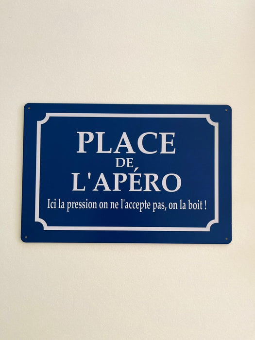 PLAQUE MÉTAL PLACE PAERO 30X20 CM - PLAQUE DECORATIVE