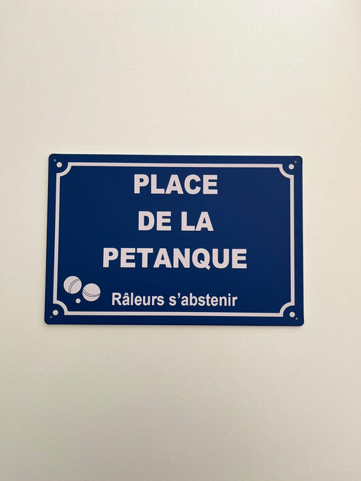 PLAQUE MÉTAL PETANQUE 30X20 CM - PLAQUE DECORATIVE