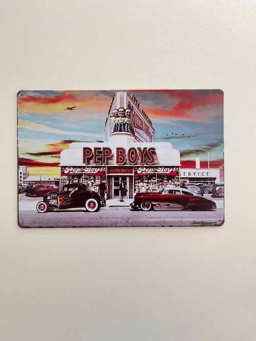 PLAQUE MÉTAL PEP BOYS 30X20 CM - PLAQUE DECORATIVE