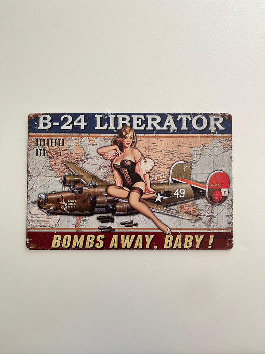 PLAQUE MÉTAL LIBERATOR 30X20 CM - PLAQUE DECORATIVE