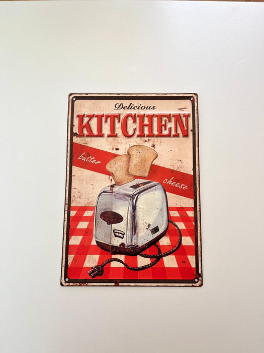 PLAQUE MÉTAL KITCHEN 30X40 CM - PLAQUE DECORATIVE