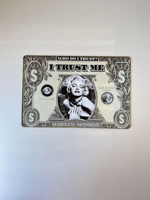 PLAQUE MÉTAL I TRUST ME 30X20 CM - PLAQUE DECORATIVE