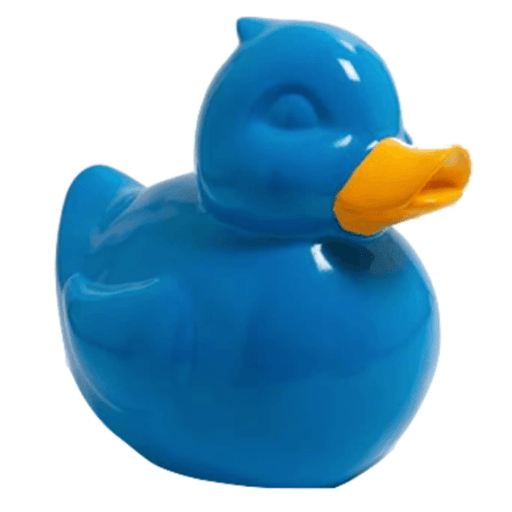 Statue Canard Animaux Resine - 65cm - Bleu Bec Jaune - ANIMAUX-RESINE.FR