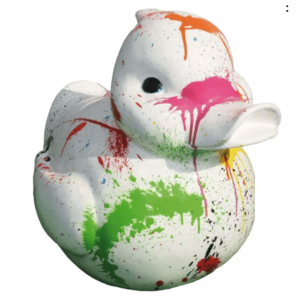 Statue Canard Animaux Resine - 65cm - Tie And Dye - ANIMAUX-RESINE.FR