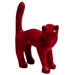 Statue Chat Animaux Resine - 35cm - Rouge - ANIMAUX-RESINE.FR