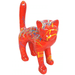 Statue Chat Animaux Resine - 45cm -Graffiti Rouge - ANIMAUX-RESINE.FR