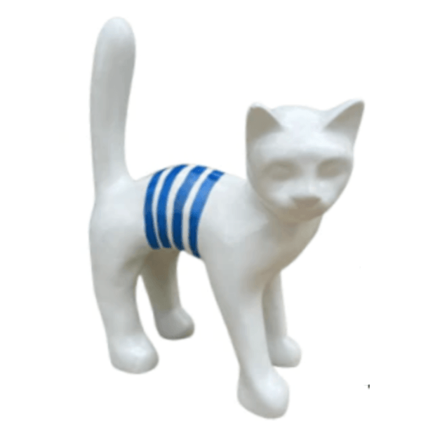 Statue Chat Animaux Resine - 45cm - Marin Bleu - ANIMAUX-RESINE.FR