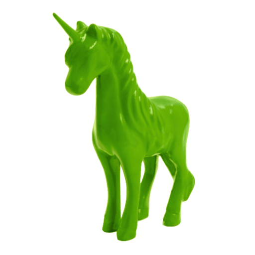 Statue Cheval Licorne Animaux Resine - 50cm - Vert Pomme - ANIMAUX-RESINE.FR