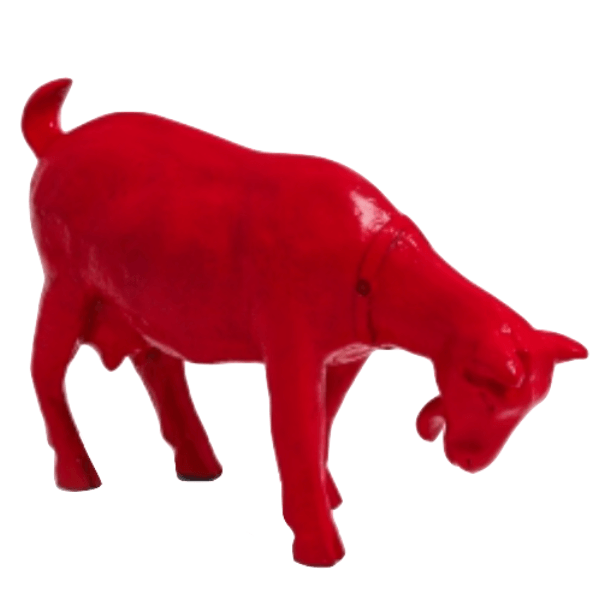 Statue Chevre Animaux Resine - 95cm - Rouge - ANIMAUX-RESINE.FR