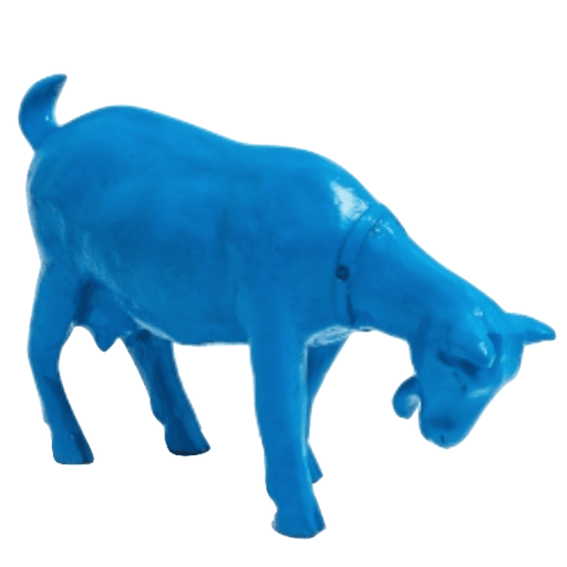 Statue Chevre Tete en Bas Animaux Resine - 60cm - Bleu - ANIMAUX-RESINE.FR