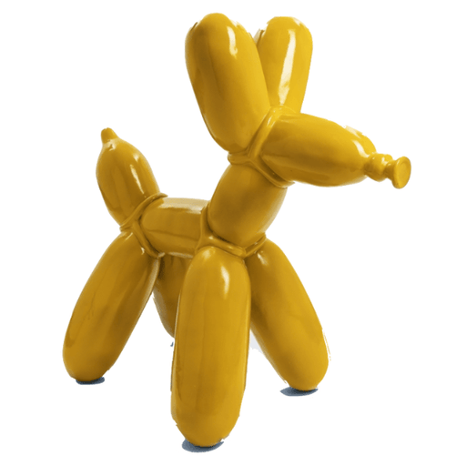 Statue Chien Ballon Animaux Resine - 70cm - Jaune - ANIMAUX-RESINE.FR