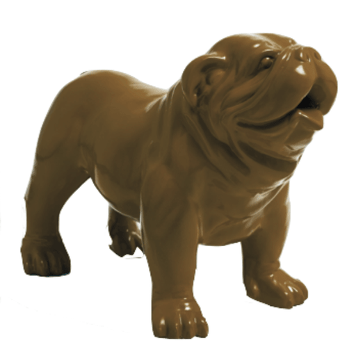 Statue Chien Bouledogue Anglais Animaux Resine - 30cm - Marron - ANIMAUX-RESINE.FR