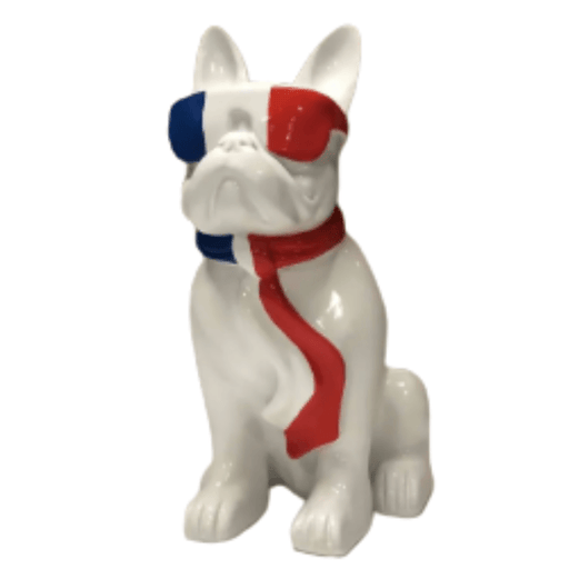 Statue Chien Bouledogue Francais Animaux Resine - 35cm - France - ANIMAUX-RESINE.FR