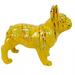 Statue Chien Bouledogue Francais Animaux Resine - 45cm - Graffiti Jaune - ANIMAUX-RESINE.FR