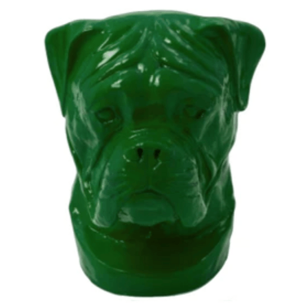 Statue Chien Boxer Animaux Resine - 35cm - Vert - ANIMAUX-RESINE.FR