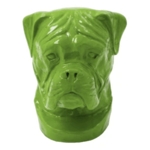 Statue Chien Boxer Animaux Resine - 35cm - Vert Pomme - ANIMAUX-RESINE.FR