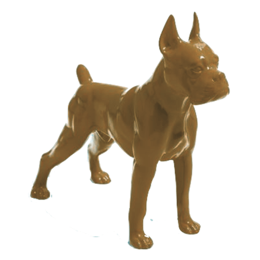 Statue Chien Boxer Animaux Resine - 50cm - Marron - ANIMAUX-RESINE.FR