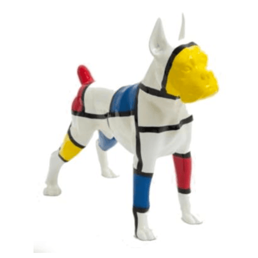 Statue Chien Boxer Animaux Resine - 50cm - Mondrian - ANIMAUX-RESINE.FR