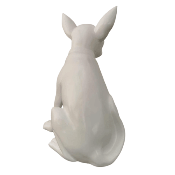 Statue Chien Chihuahua Animaux Resine - 40cm - Blanc - ANIMAUX-RESINE.FR