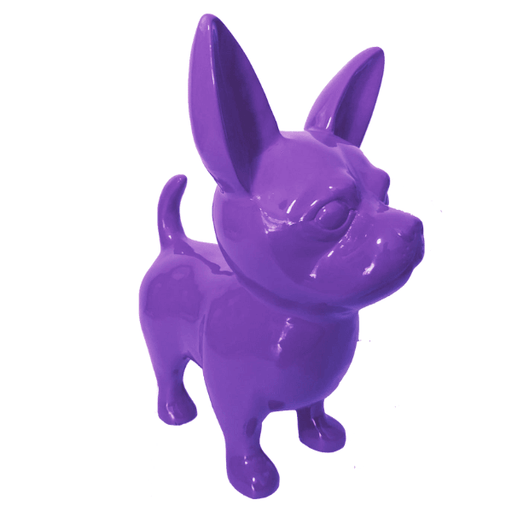 Statue Chien Chihuahua Animaux Resine - 50cm - Violet - ANIMAUX-RESINE.FR