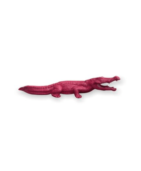 Statue Crocodile Animaux Resine - 130cm - Rose Fushia - ANIMAUX-RESINE.FR