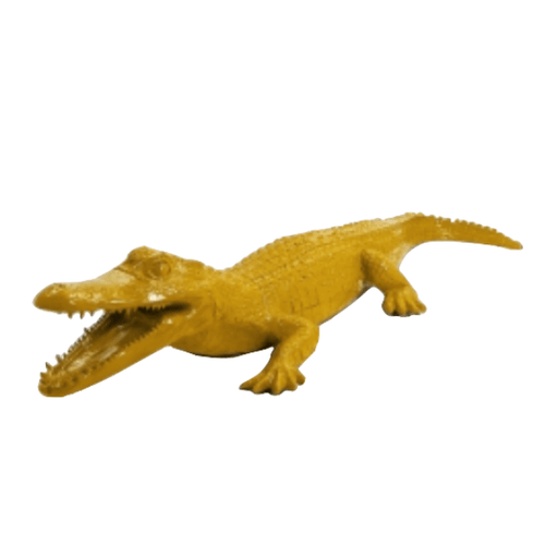 Statue Crocodile Animaux Resine - 215cm - Jaune - ANIMAUX-RESINE.FR