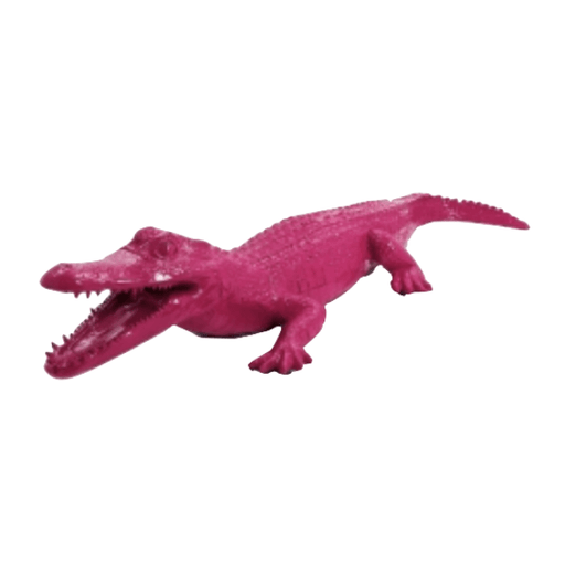 Statue Crocodile Animaux Resine - 215cm - Rose Fushia - ANIMAUX-RESINE.FR