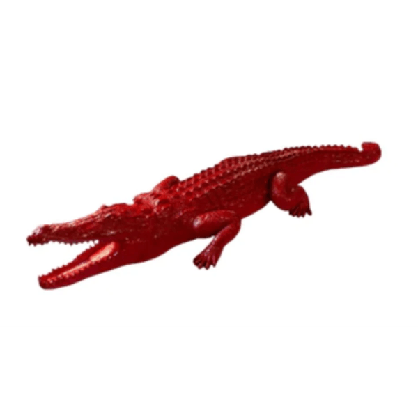 Statue Crocodile Animaux Resine - 320cm - Rouge - ANIMAUX-RESINE.FR