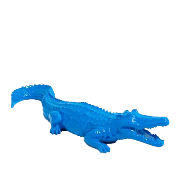 Statue Crocodile Animaux Resine - 70cm - Bleu - ANIMAUX-RESINE.FR