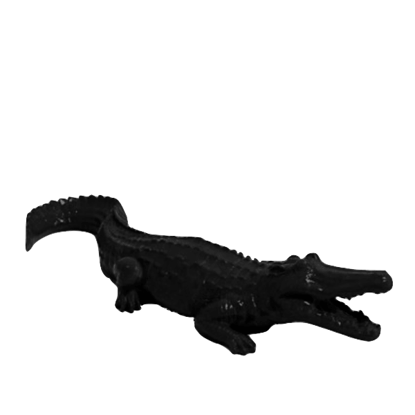 Statue Crocodile Animaux Resine - 70cm - Noir - ANIMAUX-RESINE.FR