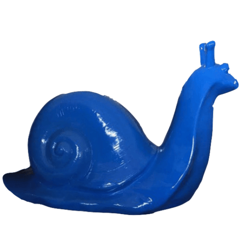 Statue Escargot Animaux Resine - 100cm - Bleu - ANIMAUX-RESINE.FR