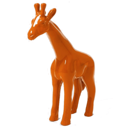 Statue Girafe Animaux Resine - 110cm - Orange - ANIMAUX-RESINE.FR